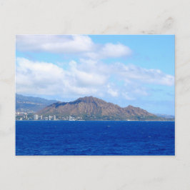 Diamond Head-krater met dramatische wolken Oahu Briefkaart