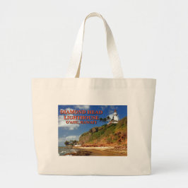 Diamond Head Lighthouse, O'ahu, Hawai'i Grote Tote Bag