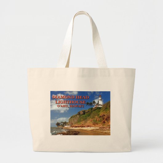Diamond Head Lighthouse, O'ahu, Hawai'i Grote Tote Bag (Voorkant)