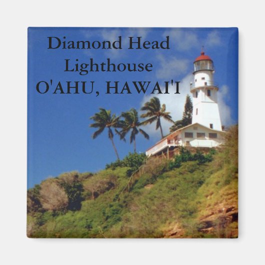 Diamond Head Lighthouse, O'ahu, Hawai'i Magnet (Voorkant)