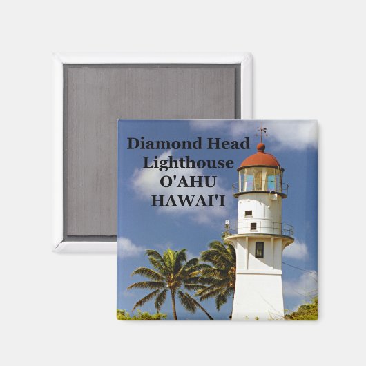 Diamond Head Lighthouse, O'ahu, Hawai'i Magnet (Voorkant / Achterkant)