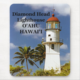 Diamond Head Lighthouse, O'ahu, Hawai'i Mousepad Muismat
