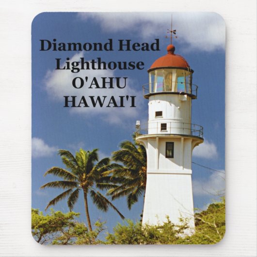 Diamond Head Lighthouse, O'ahu, Hawai'i Mousepad Muismat (Voorkant)