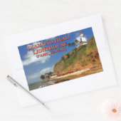 Diamond Head Lighthouse, O'ahu, Hawai'i Rechthoekige Sticker (Envelop)