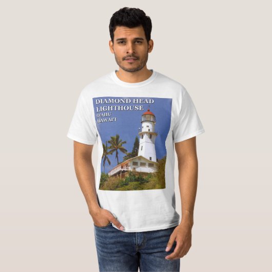 Diamond Head Lighthouse, O'ahu, Hawai'i T-Shirt (Voorkant volledig)