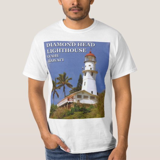Diamond Head Lighthouse, O'ahu, Hawai'i T-Shirt (Voorkant)
