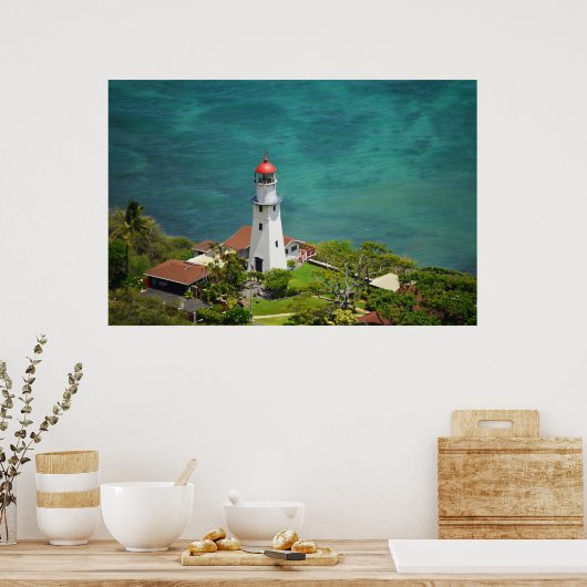 Diamond Head Lighthouse Poster (Keuken)