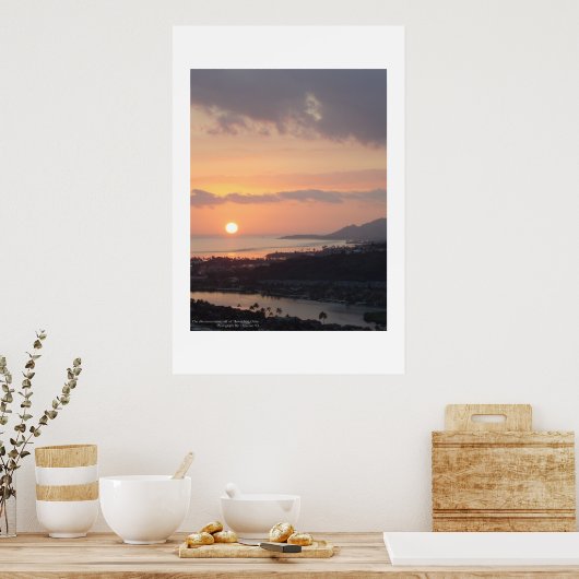 Diamond Head Sunset Poster (Keuken)
