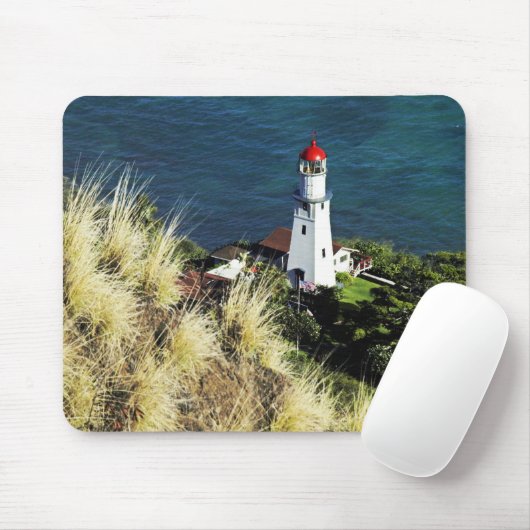 Diamond Head uitzicht Light House 3 Muismat (Met muis)