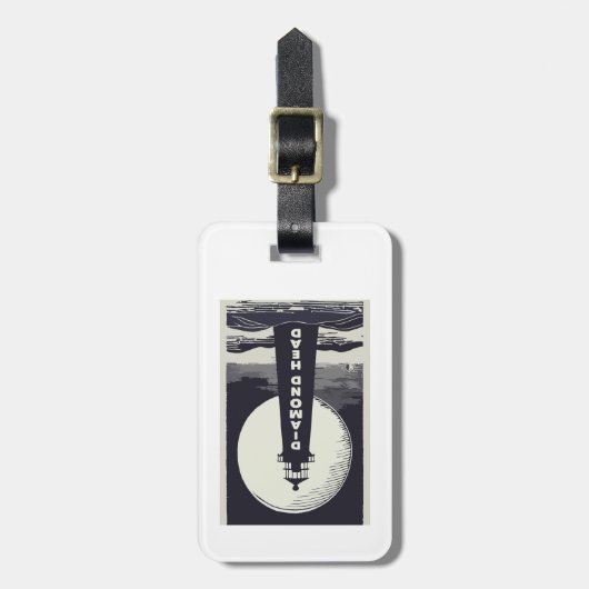 Diamond Head Vuurtoren Hawaï Maan Bagagelabel (Voorkant verticaal)