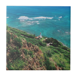 Diamond Head vuurtoren - Honolulu - Hawaï Tegeltje