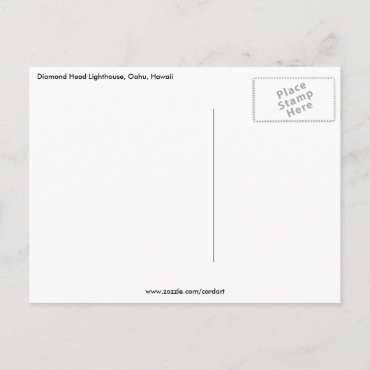 Diamond Head vuurtoren rood Briefkaart (Achterkant)