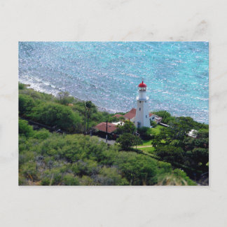 Diamond Head-vuurtoren vanuit de lucht Oahu Hawaii Briefkaart
