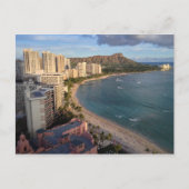Diamond Head, Waikiki Beach, Hawaii Briefkaart (Voorkant)