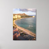 Diamond Head, Waikiki Beach, Hawaii Canvas Afdruk (Voorkant)