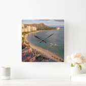 Diamond Head, Waikiki Beach, Hawaii Vierkante Klok (Huis)