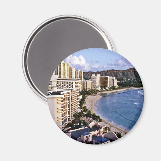 Diamond Head - Waikiki Beach, Oahu Magneet (Voorkant / Achterkant)