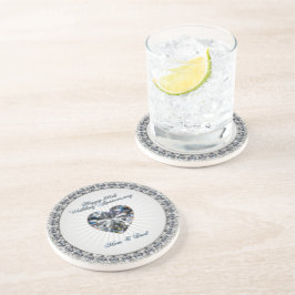 Diamond Heaert 60th Wedding Jubileum Onderzetter