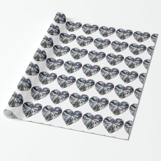 Diamond Heart 60e Jubileum — Verpakkingspapier Cadeaupapier (Uitgerold)