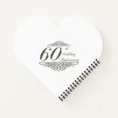 Diamond Heart 60th Wedding Jubileum-laptop Notitieboek (Achterkant)