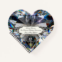 Diamond Heart 60th Wedding Jubileum-laptop Notitieboek