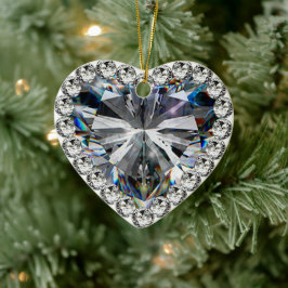 Diamond Heart 60th Wedding Jubileum Ornament