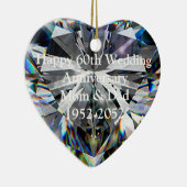 Diamond Heart 60th Wedding Jubileum Ornament (Rechts)