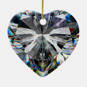 Diamond Heart 60th Wedding Jubileum Ornament (Achterkant)