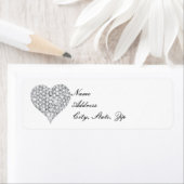 Diamond Heart Adresetiketten Etiket (Insitu)