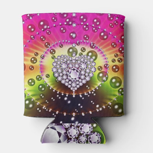 Diamond Heart Bling Koelbox Blikjeskoeler (Achterkant)