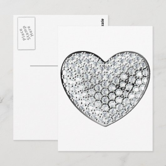 Diamond Heart Briefkaart (Voorkant / Achterkant)
