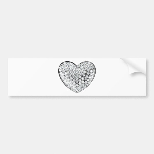 Diamond Heart Bumpersticker (Voorkant)