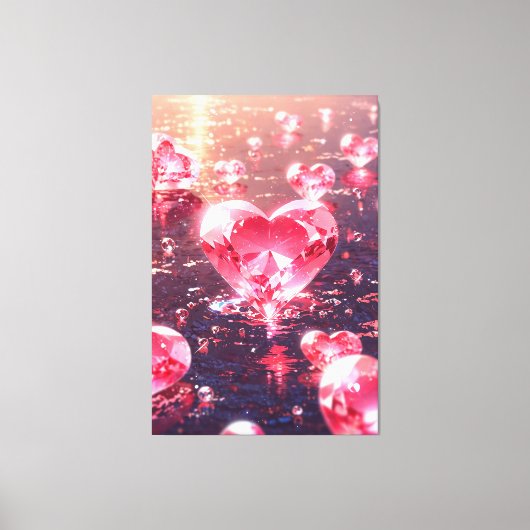 Diamond Heart Canvas Print (Voorkant)