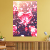 Diamond Heart Canvas Print (Insitu (Woonkamer))