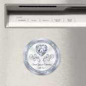 Diamond Heart, Cheap Vrijgezellenfeest Favors in B Magneet (Insitu (Vaatwasser))