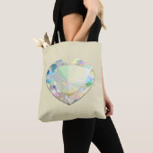 Diamond Heart Ecru Tote Bag (Dichtbij)