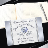 Diamond Heart Elegant Gastenboek voor ELKE Gelegen