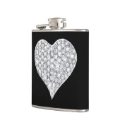 Diamond Heart Flask Heupfles (Links)