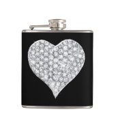 Diamond Heart Flask Heupfles (Voorkant)