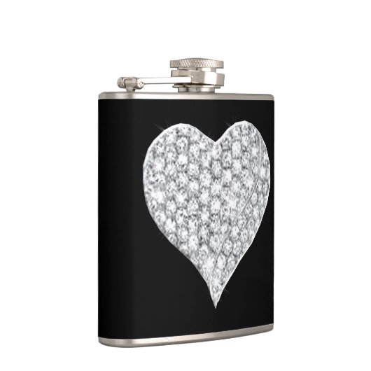 Diamond Heart Flask Heupfles (Rechts)
