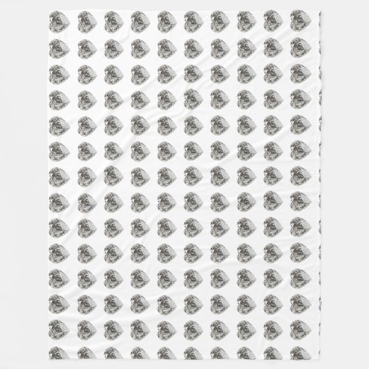 Diamond Heart Fleece Deken (Voorkant)