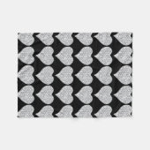 Diamond Heart Fleece Deken (Voorkant (Horizontaal))