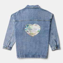 Diamond Heart gepersonaliseerde denim jas Jacket