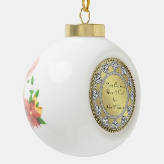 Diamond Heart Gold-keramisch Ornament (Links)