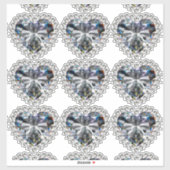 Diamond Heart Jubileum Sticker (Vel)