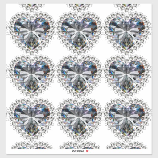 Diamond Heart Jubileum Sticker (Vel)