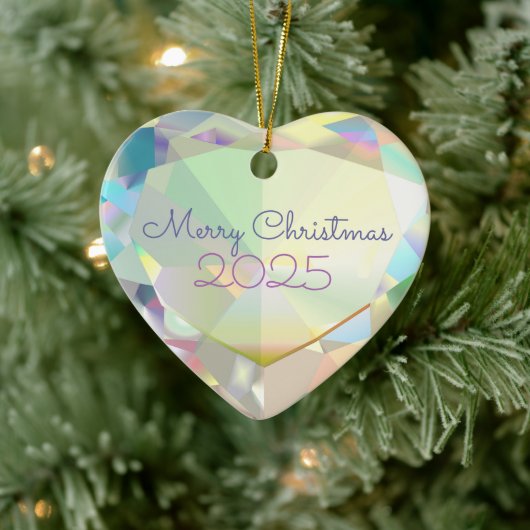 Diamond Heart  keramisch Ornament (Boom)