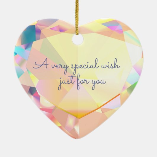 Diamond Heart keramisch Ornament (Achterkant)