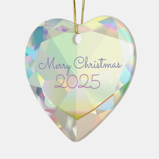 Diamond Heart  keramisch Ornament (Links)