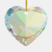 Diamond Heart Keramisch Ornament (Voorkant)